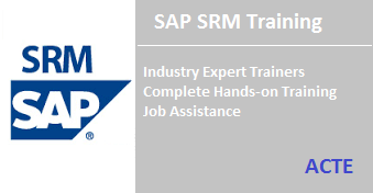 SAP SRM training chennai ACTE