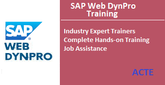 SAP Web DynPro training chennai ACTE